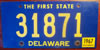 Delaware 1967 License Plate