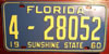 Florida 1960 License Plate