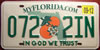 Florida In God We Trust Citrus Oranges License Plate