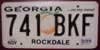 Georgia Peach Rockdale License Plate