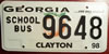 Georgia School Bus License Plate
