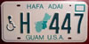 Guam Handicapped Wheelchair License Plate
