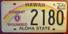 Hawaii Purple Heart License Plate