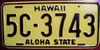 Hawaii yellow 1969-1975  License Plate