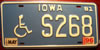 Iowa Wheelchair License Plate
