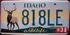 Idaho Wildlife Elk License Plate