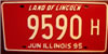 Illinois Red License Plate