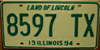 IllinoisTaxi License Plate