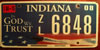 Indiana In God We Trust License Plate