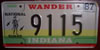 Indiana National Guard License Plate