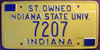 Indiana State Owned Indiana State University License Plate