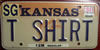 Kansas Vanity T SHIRT License Plate
