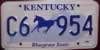 Kentucky Bluegrass State Churchill Downs License Plate