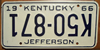 Kentucky Inverted Upside Down License Plate