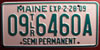 Maine Semi Permanent Trailer License Plate