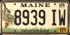 Maine Vacationland Chickadee Bird License Plate