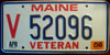 Maine Veteran License Plate