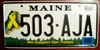 Maine We Support Our Troops License Plate