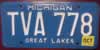 Michigan Great Lakes License Plate