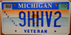 Michigan Marines Veteran License Plate