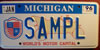 Michigan World's Motor Capital Sample License Plate