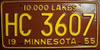 Minnesota 1955 License Plate