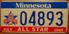 Minnesota All Star Baseball Game License Plate