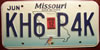 Missouri Bird License Plate