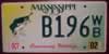 Mississippi Conserving Wildlife Bass License Plate