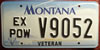 Montana Ex POW Embossed License Plate