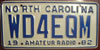 North Carolina Ham Radio License Plate