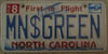 North Carolina Vanity Money $ Green License Plate