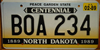 North Dakota Centennial License Plate