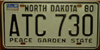 North Dakota  Peace Garden State License Plate