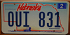 Nebraska Covered Wagon License Plate
