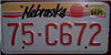 Nebraska Setting Sun License Plate