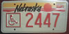 Nebraska Wheelchair License Plate
