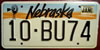 Nebraska Wind Mill License Plate