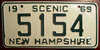 New Hampshire 1969 Low Digit Scenic License Plate