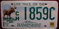 New Hampshire Moose License Plate