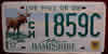 New Hampshire Conservation Moose License Plate