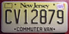 New Jersey Commuter Van License Plate