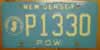 New Jersey POW License Plate