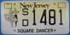 New Jersey Square Dancer License Plate