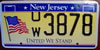 New Jersey United We Stand License Plate