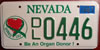 Nevada Organ Donor License Plate