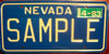 Nevada Sample License Plate