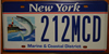 New York Marine and Coastal District Lighthouse Fish License Plate