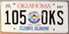 Oklahoma Centennial  License Plate