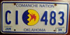 Oklahoma Comanche Nation License Plate